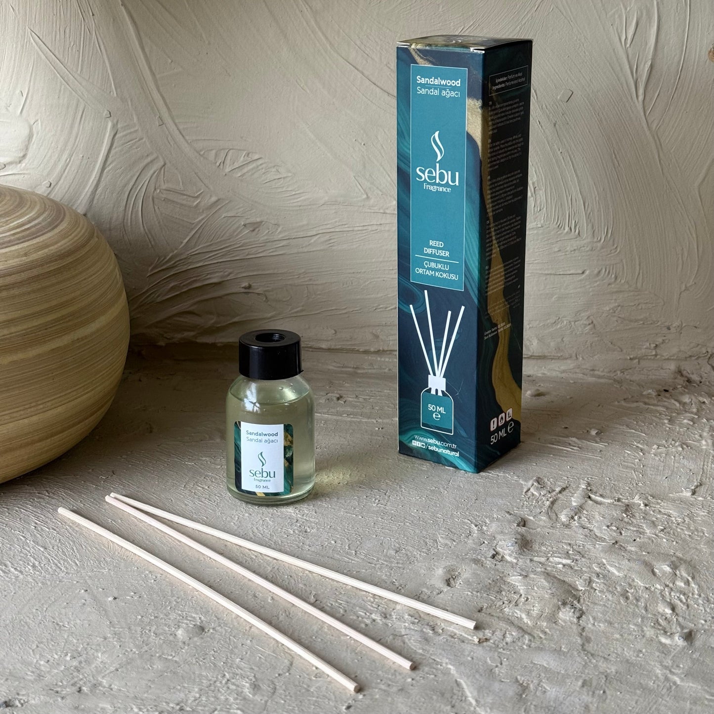 Sebu Çubuklu Ortam Kokusu Sandal Ağacı 50 ml