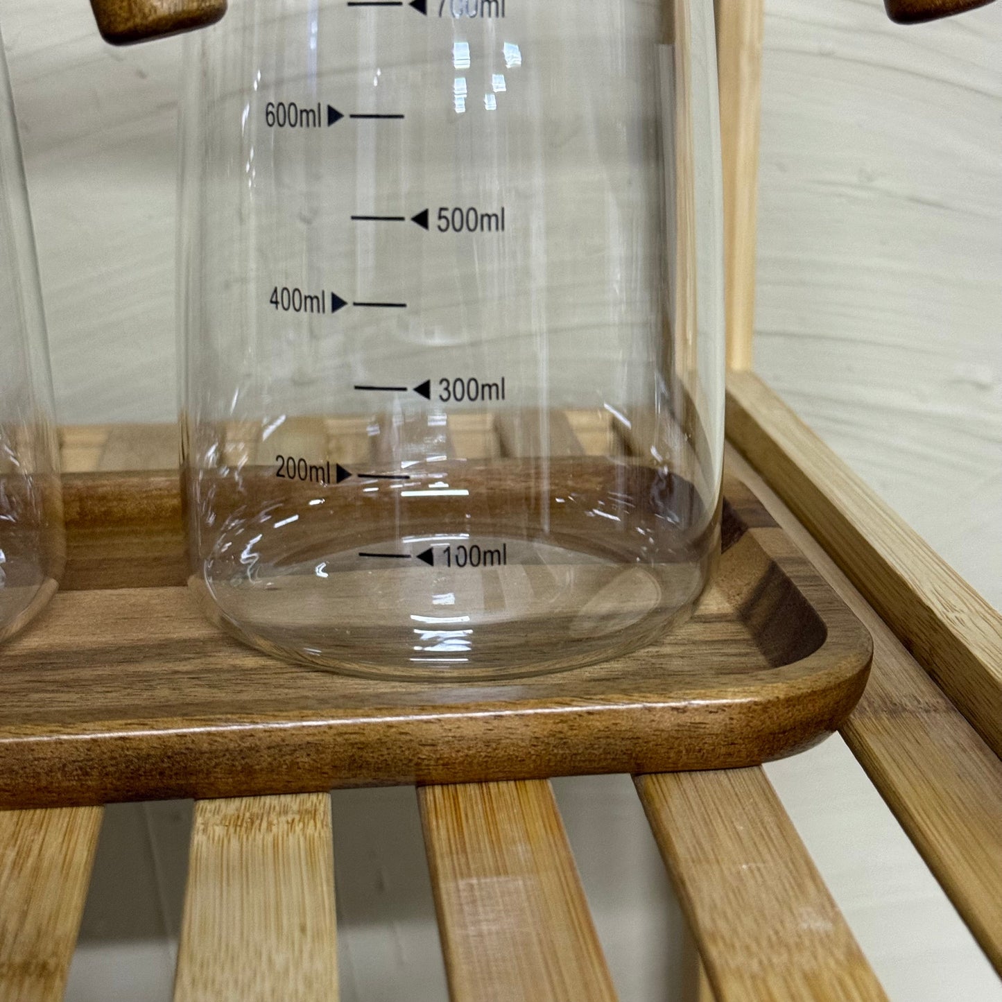 Milan Akasya Ağacı Standlı İkili Yağdanlık Seti 1 Litre