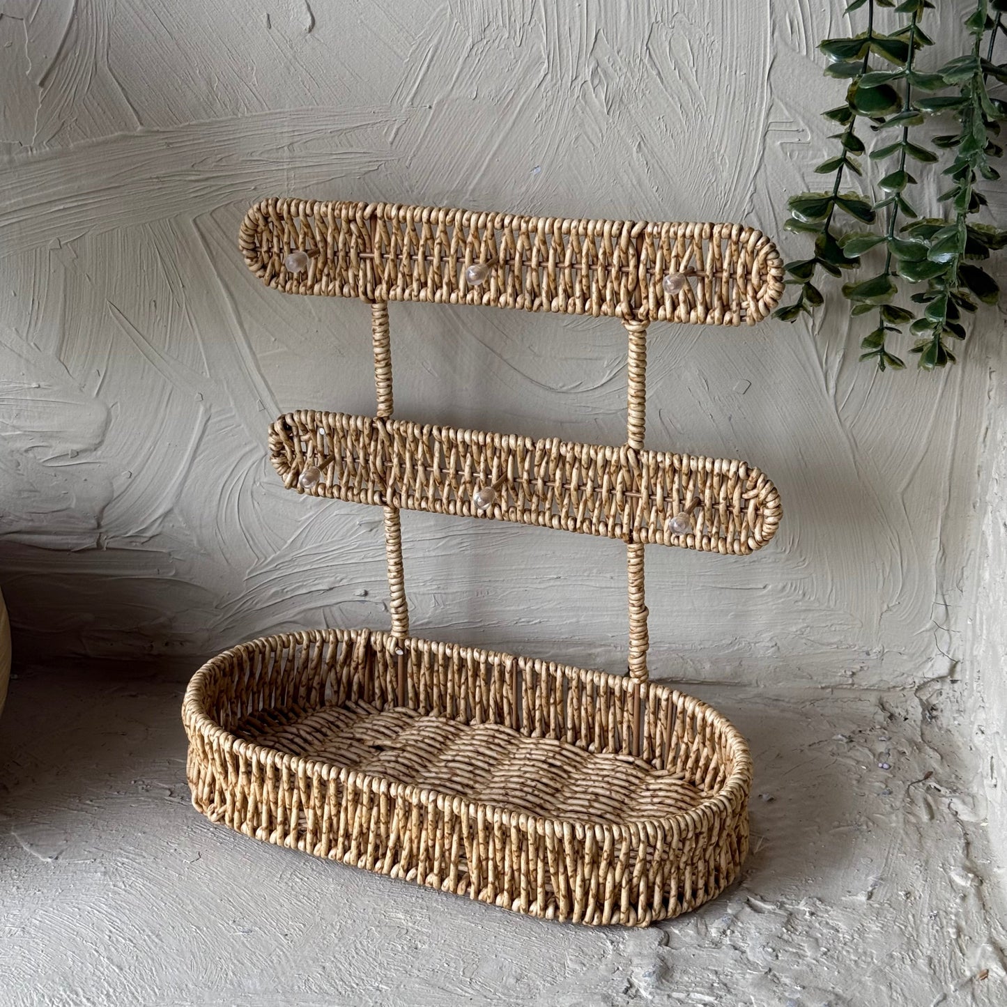 Evanev Rattan Fincan Askı Standı Kahve Rengi Kod:30479