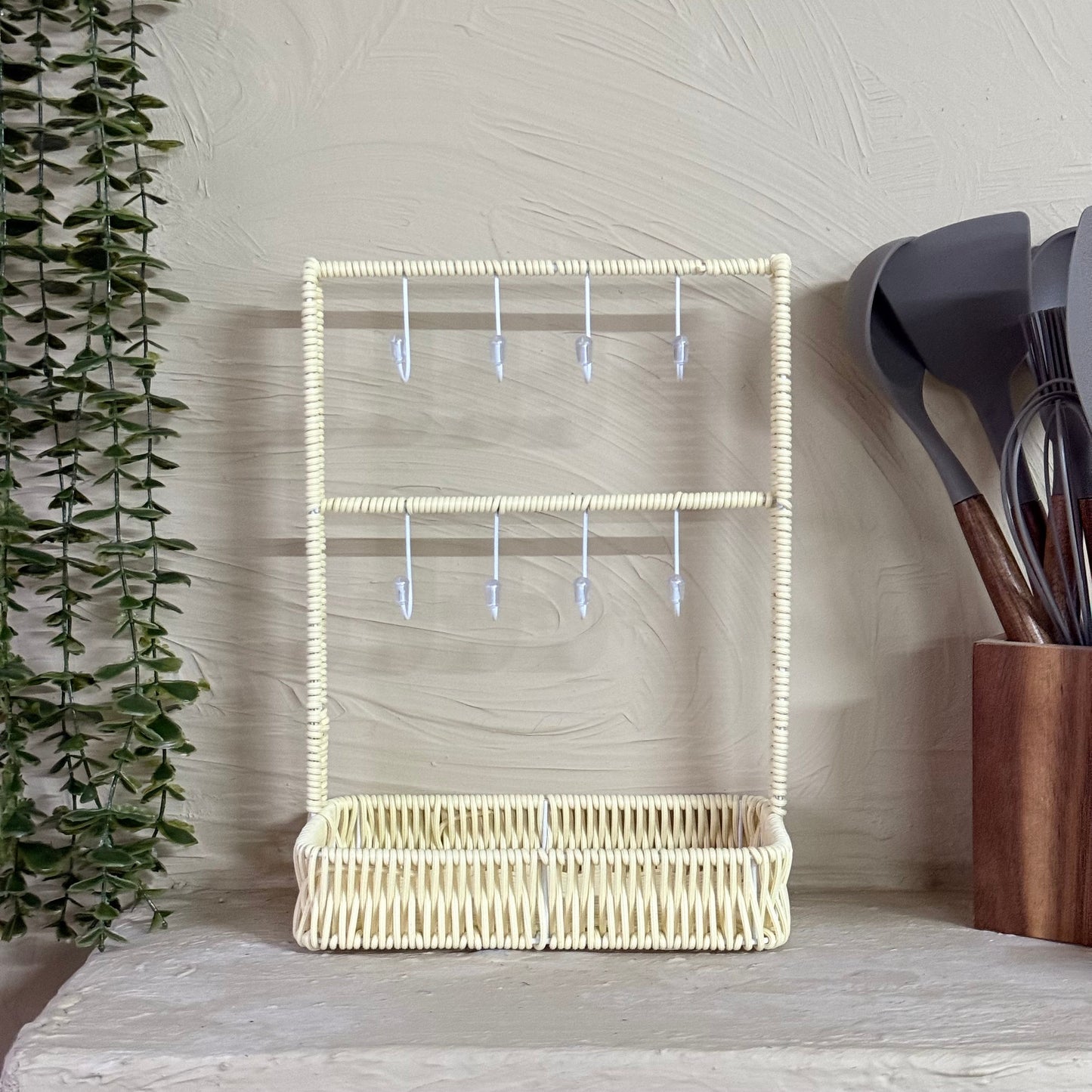 Evanev Rattan Fincan Askı Standı Naturel KOD:30481