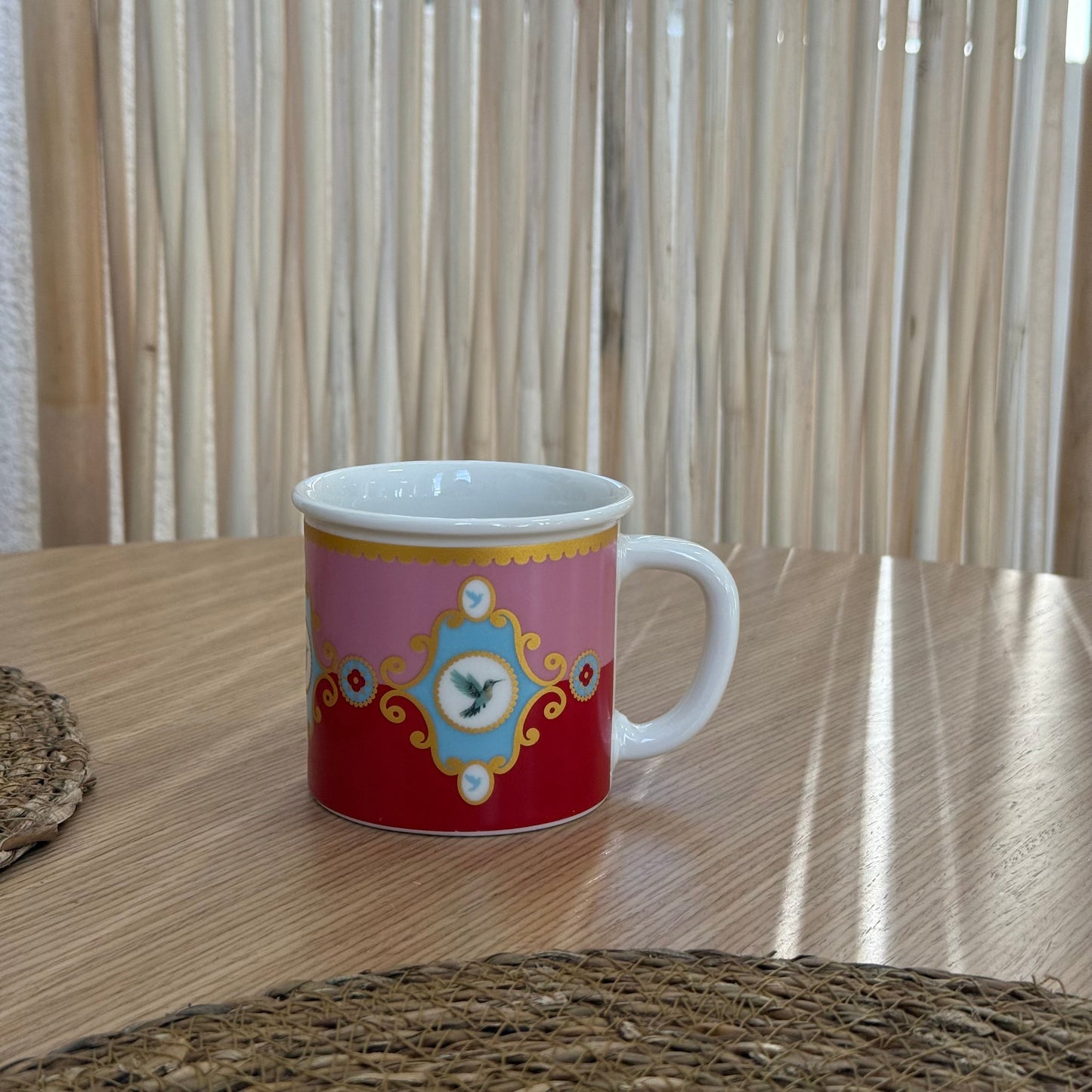 Pashally Porselen Nescafe Kupa Pembe-Kırmızı KOD:1008