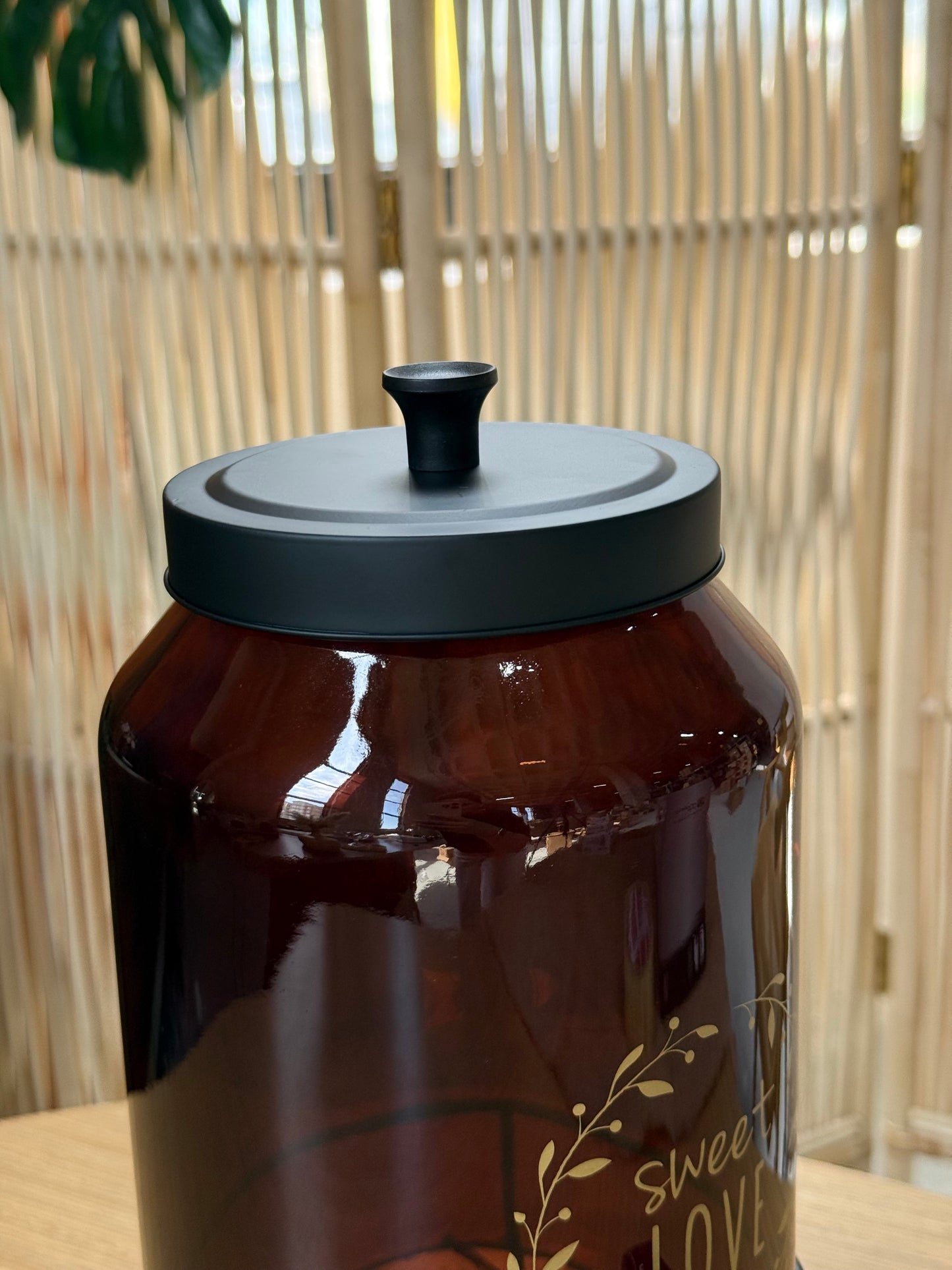 Milano Metal Standlı Cam Sebil Amber 4 Litre KOD:11327