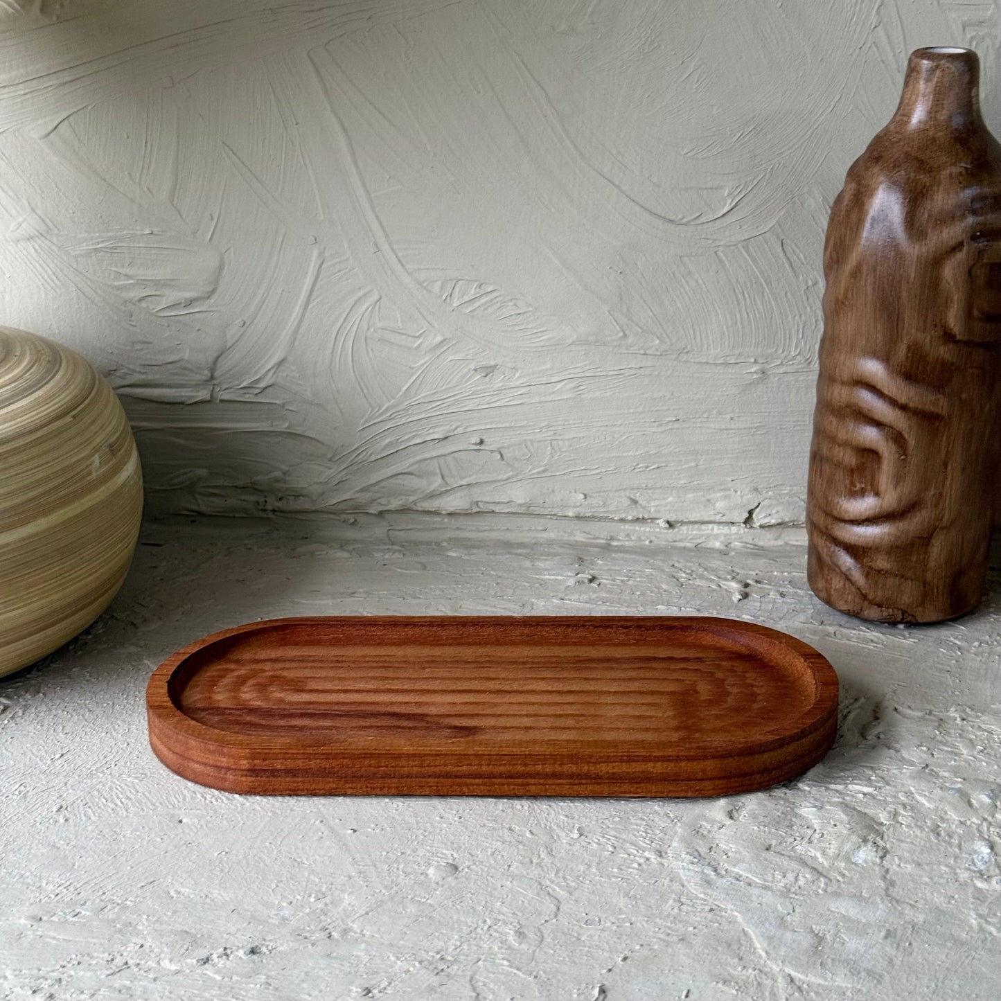 Kasandra Ahşap Oval Sunumluk Stand 27x12 cm