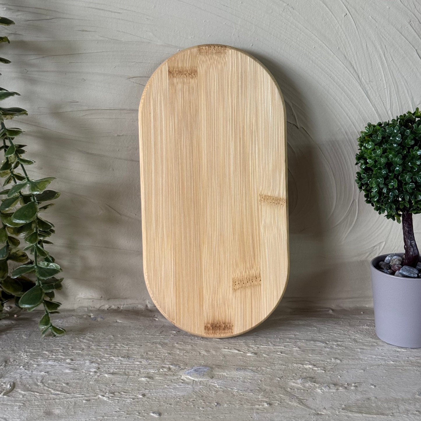 Molino Top Ayaklı Oval Bambu Sunumluk