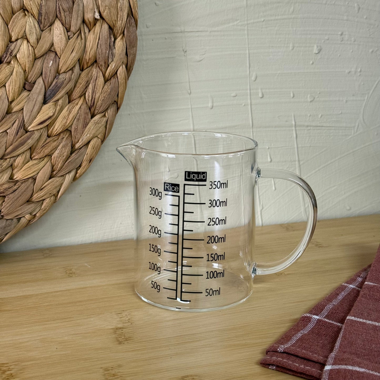 Tully Borosilikat Cam Ölçü Bardağı 350 ml KOD:123