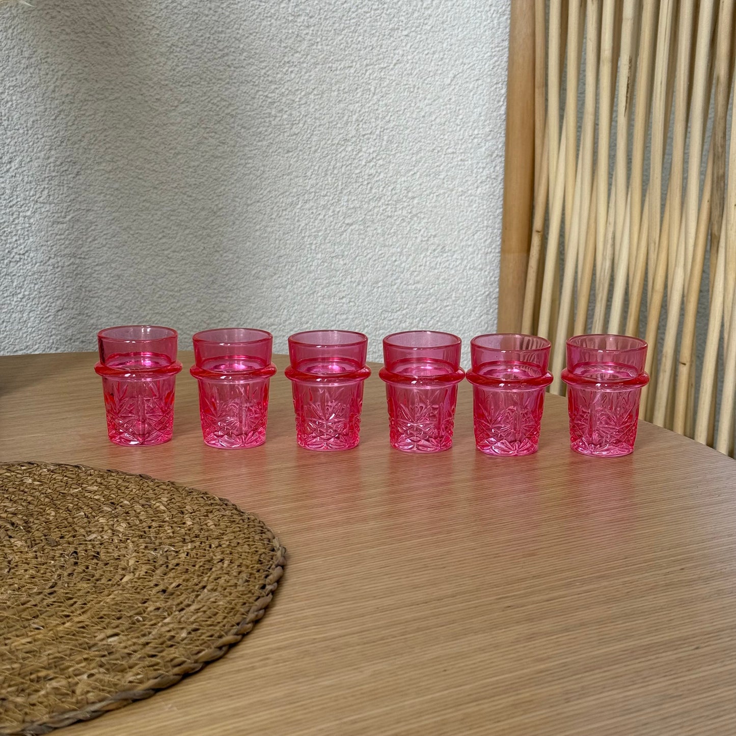 Kosovally Kristal Kahve Yanı Bardağı 6 Adet Pembe KOD:910