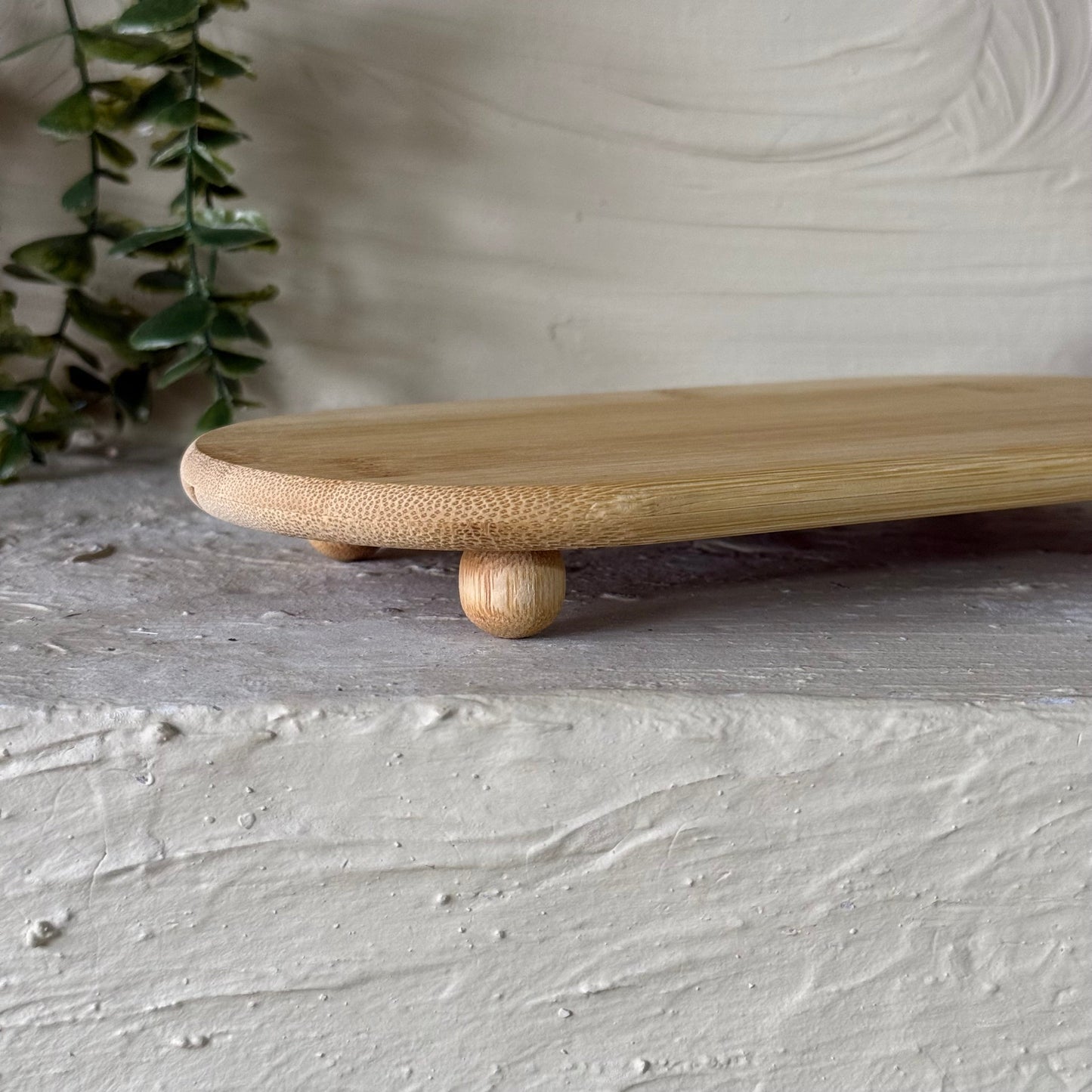 Molino Top Ayaklı Oval Bambu Sunumluk