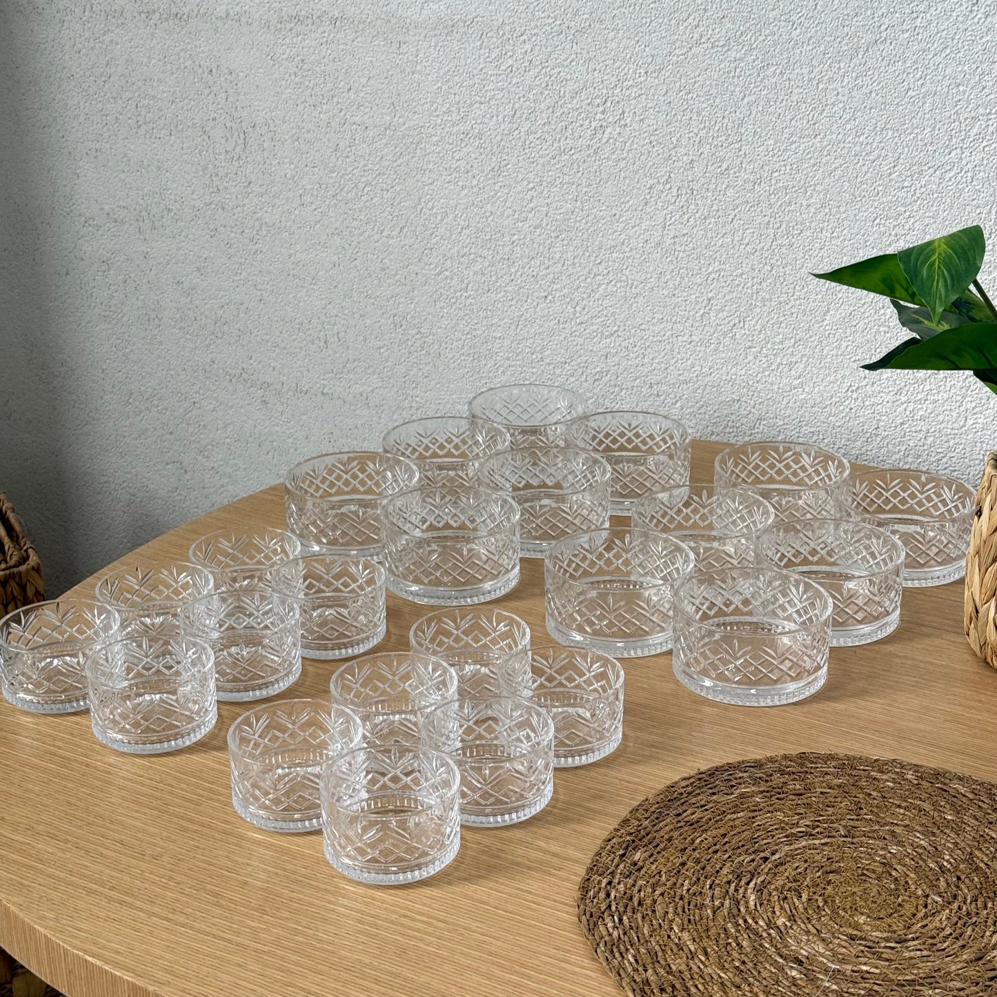 Melony Kristal 24 Parça Çerezlik Kase Set 460 ml, 220 ml KOD:14774-14772
