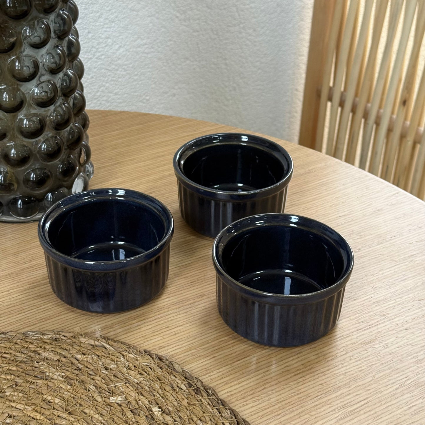 Nivally Sufle Kabı Set Mavi-Siyah