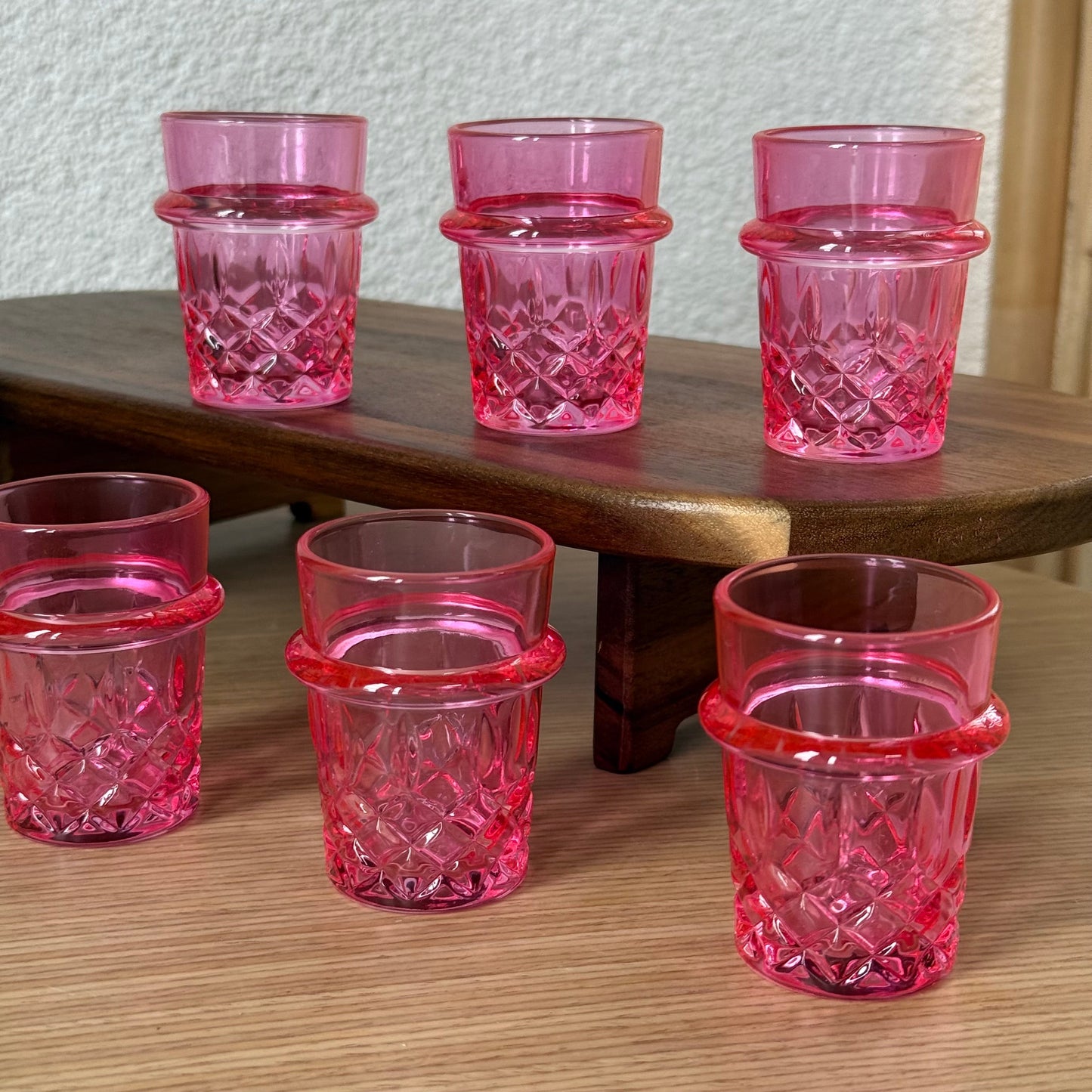 Kosovally Kristal Kahve Yanı Bardağı 6 Adet Pembe KOD:941