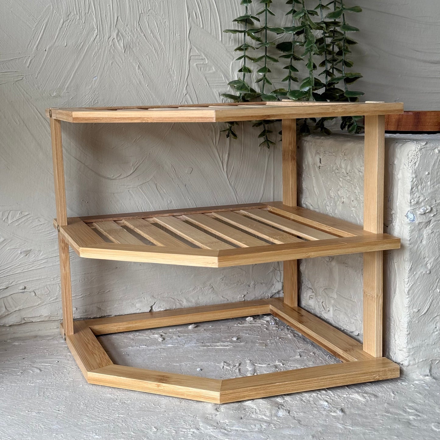 Decorev Bambu Köşelik 3 Katlı Tezgah Raf KOD:6713