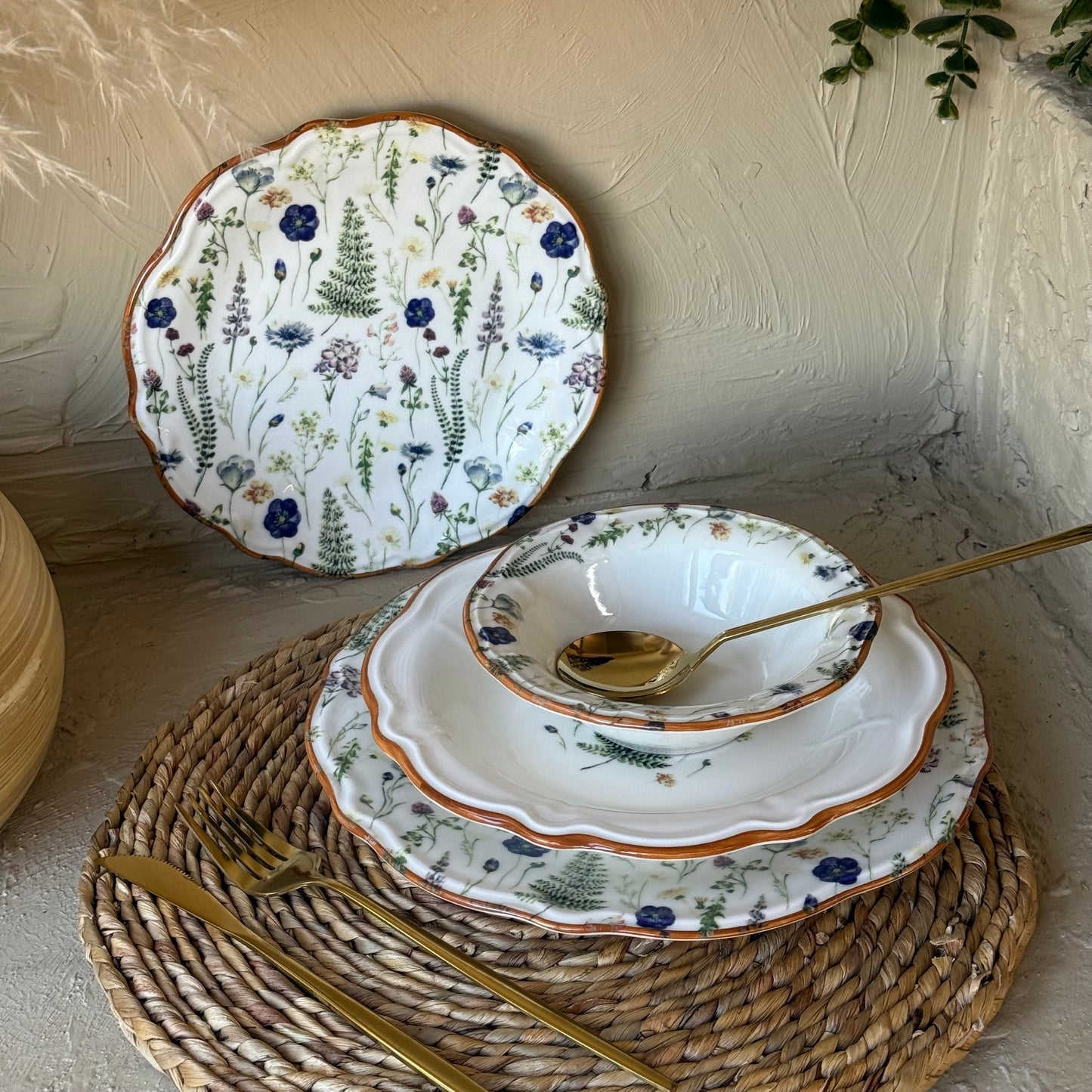 Porser Porselen 24 Parça Yemek Takımı 6 Kişilik KOD:FLORİN-30330