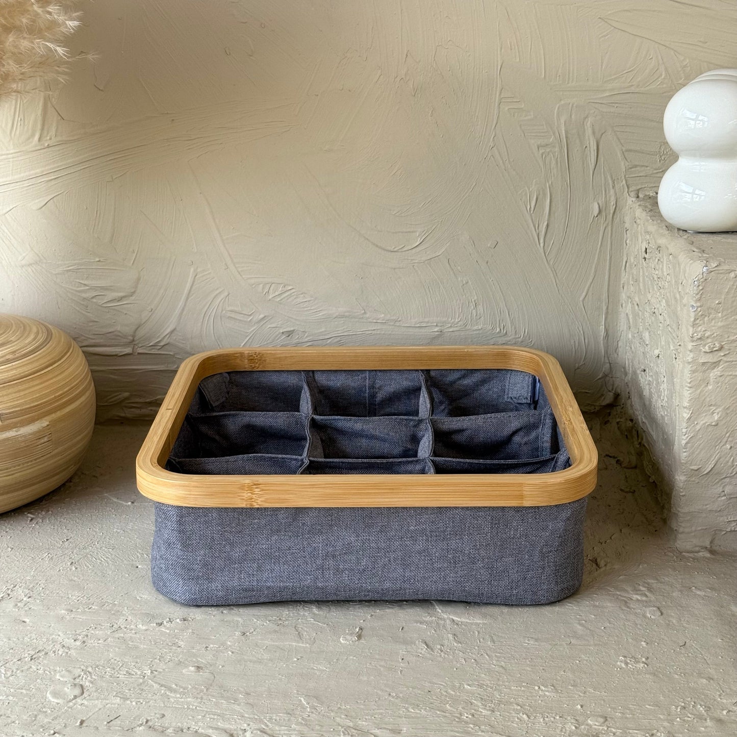 Arow Katlanır 9 Bölmeli Kare Organizer Gri