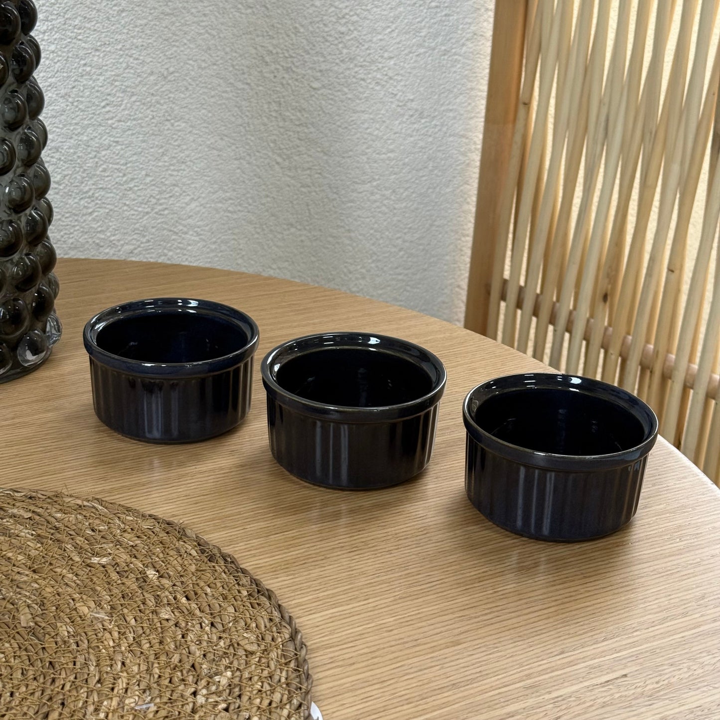 Nivally Sufle Kabı Set Mavi-Siyah