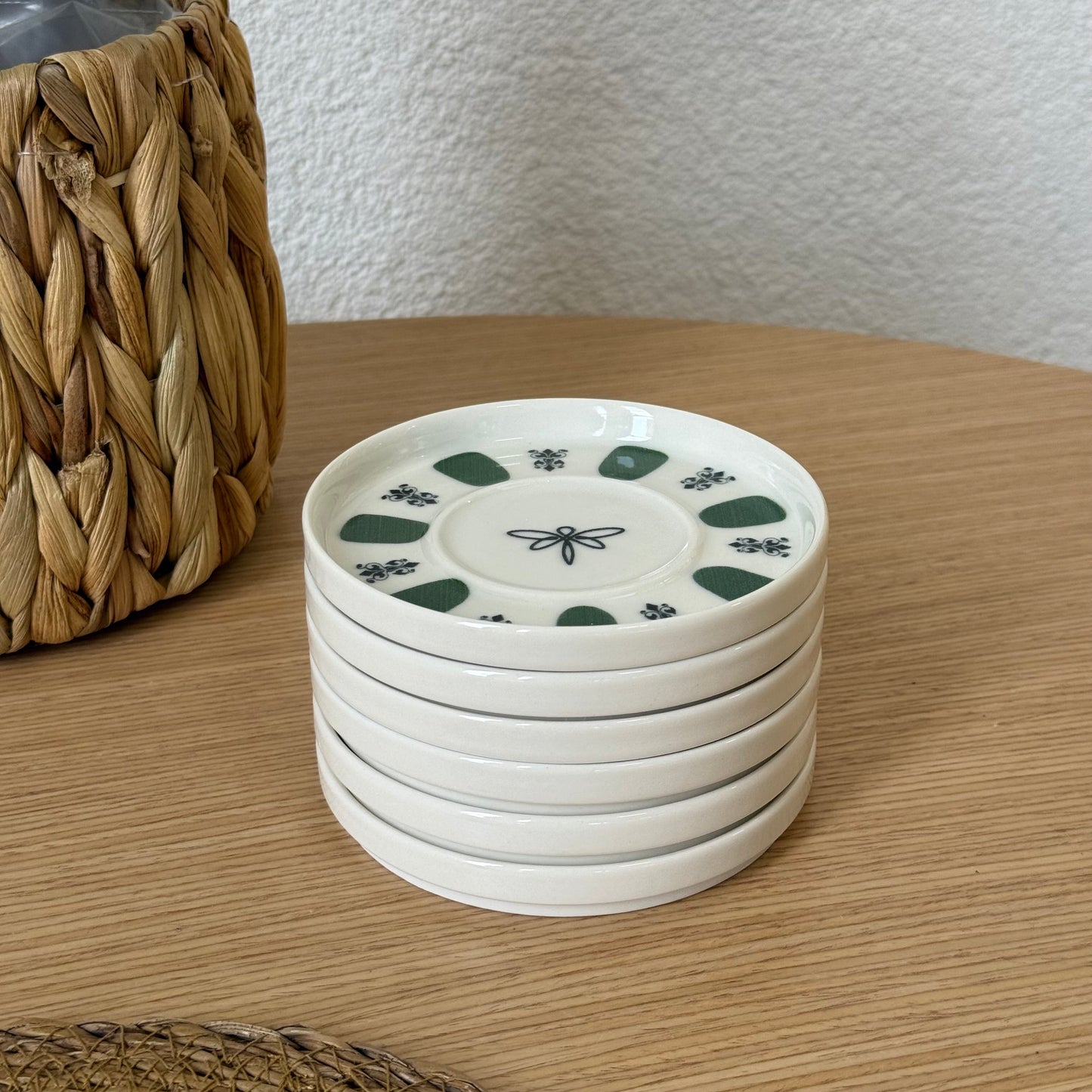 Pashally Porselen 6 Adet Çay Altlığı Yeşil KOD:5348