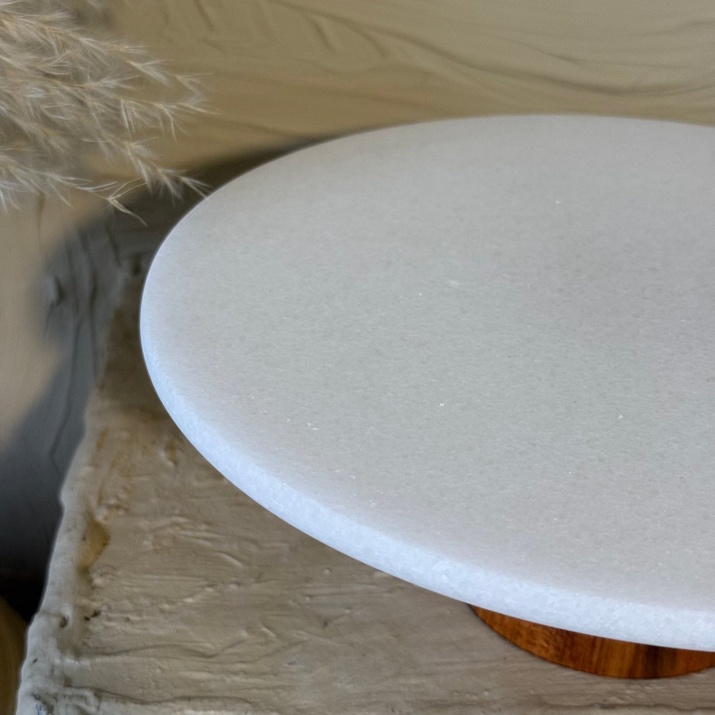 Saf Mermer Ayaklı Sunumluk 25 cm KOD:1020