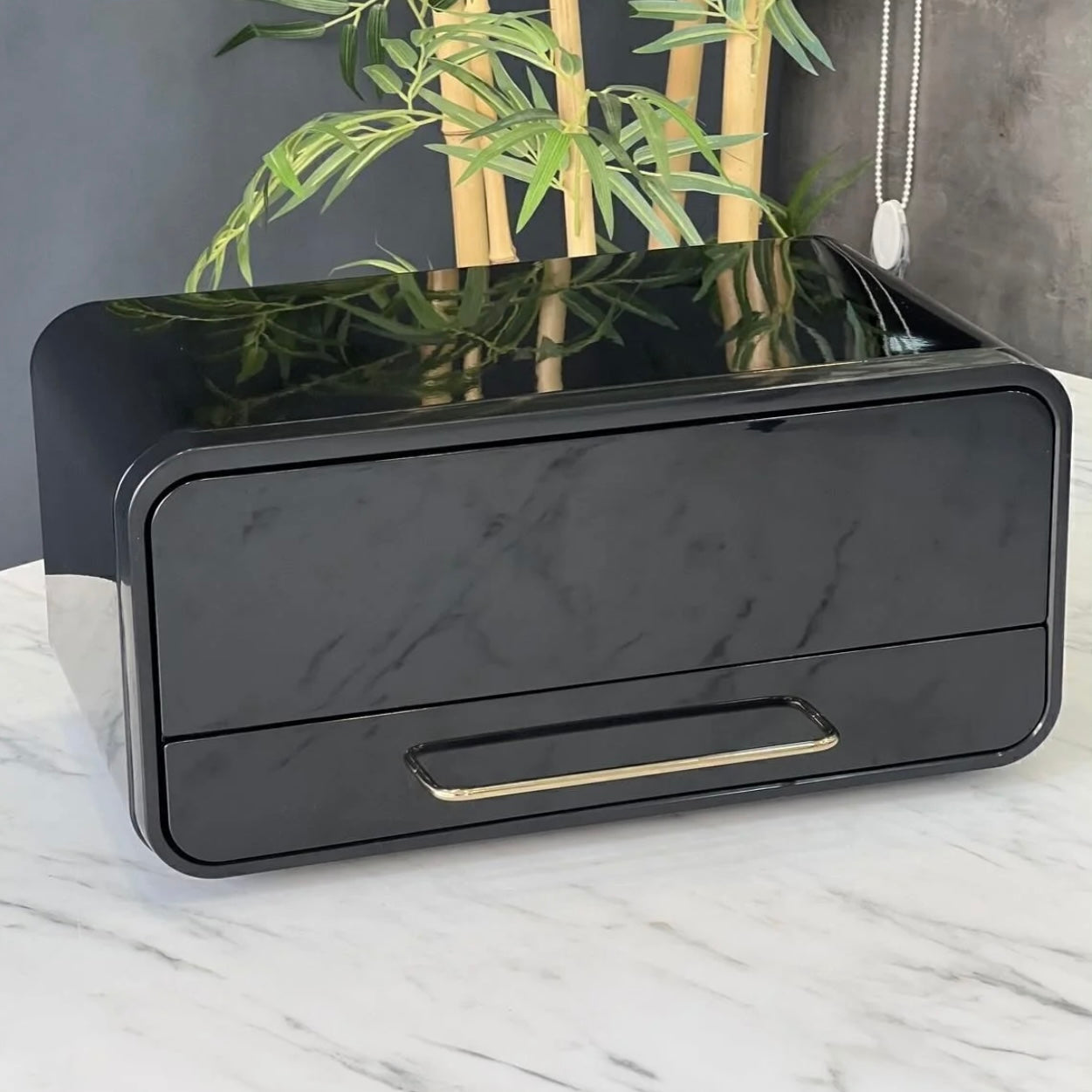 Carina Metal Ekmeklik Siyah 43x28 cm KOD:4363