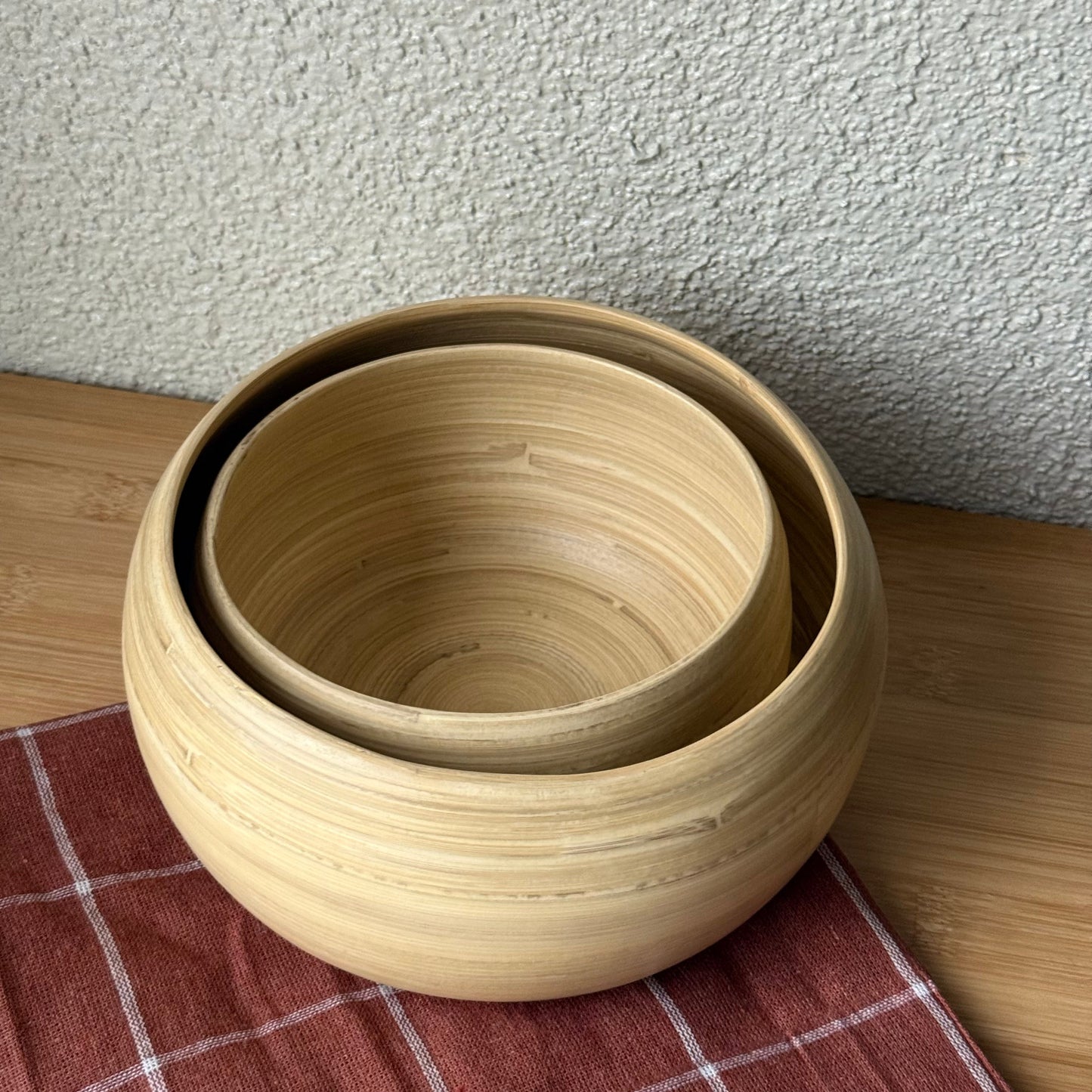 Bohem Tombul Bambu İkili Kase Set