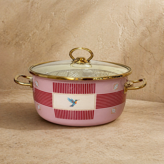 Pashally Emaye Fritöz Pembe-Kırmızı 22 cm KOD:0335