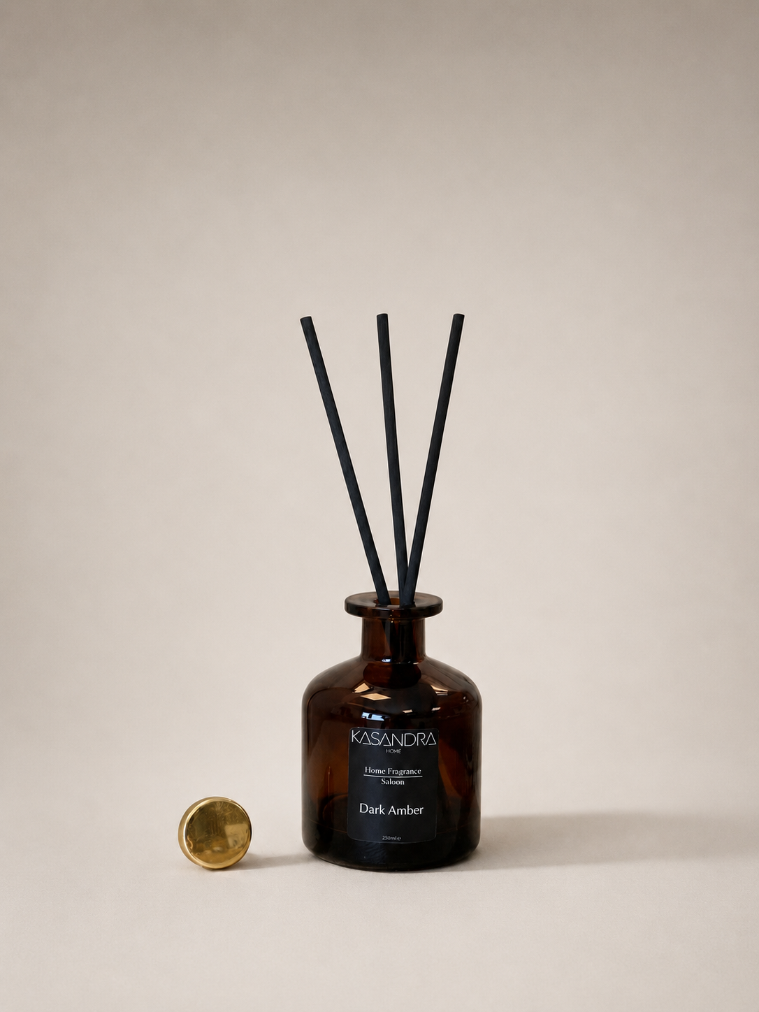 Kasandra Home Dark Amber Çubuklu Oda Kokusu 250 ML (SİYAH)