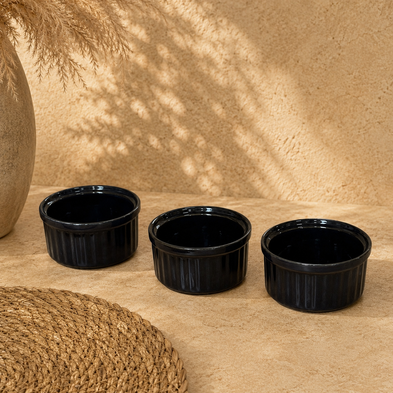 Nivally Sufle Kabı Set Mavi-Siyah
