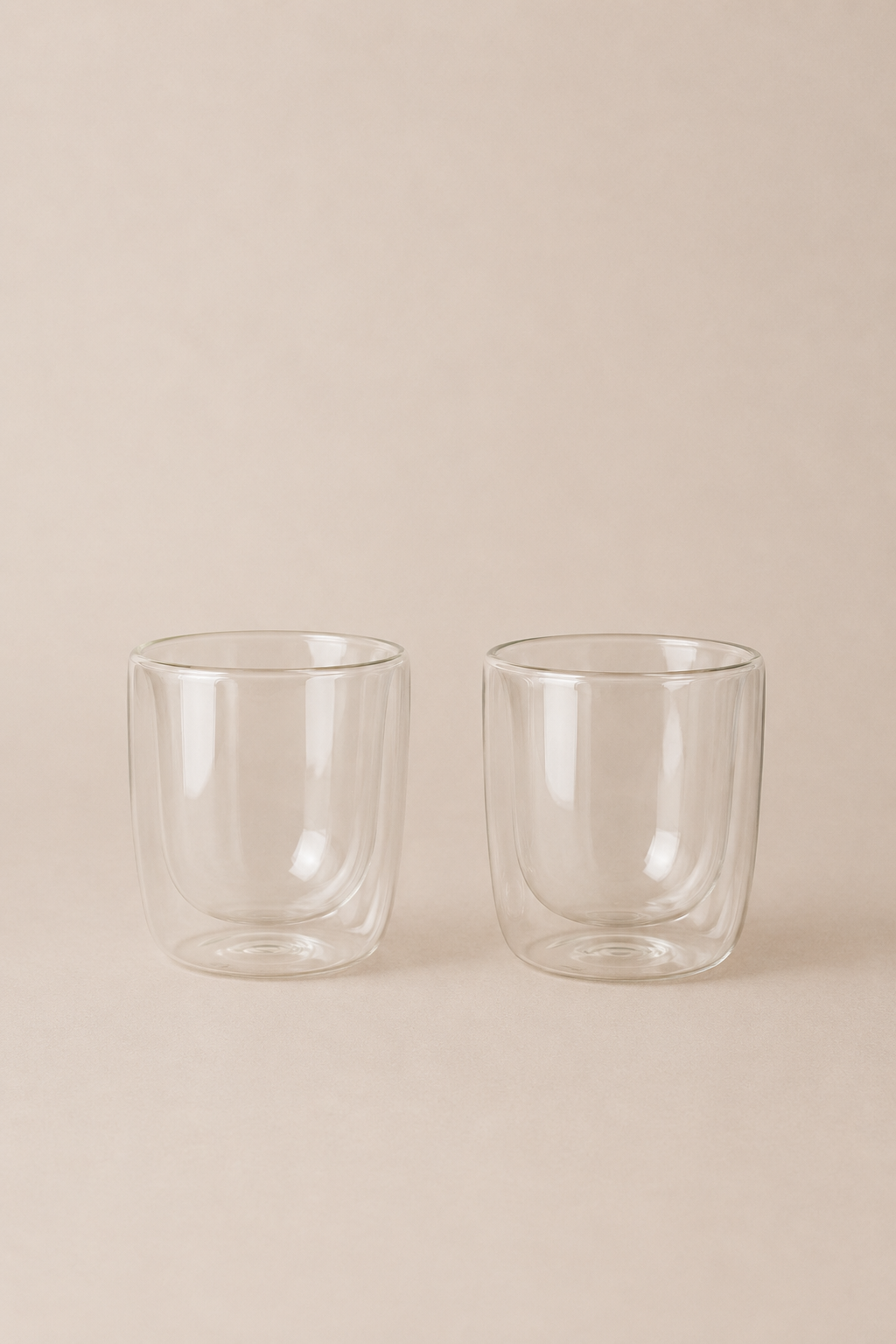Double Wall Çift Cidarlı Borosilikat Cam İkili Kupa Seti 300 ml KOD:15182