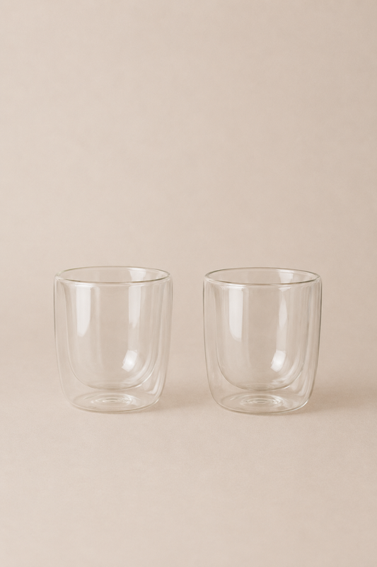 Double Wall Çift Cidarlı Borosilikat Cam İkili Kupa Seti 300 ml KOD:15182