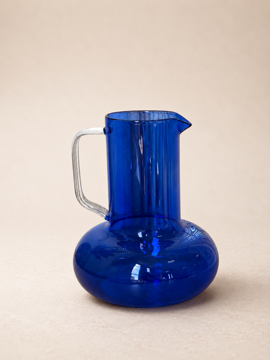 Mitally Lüks Borosilikat Cam Sürahi Mavi 1200 ml KOD:013