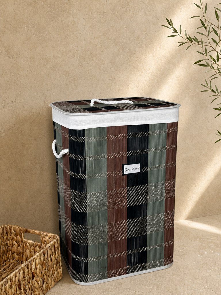 Miray Bambu Dikdörtgen Kirli Çamaşır Sepeti 60x42,5x32 cm KOD:50183