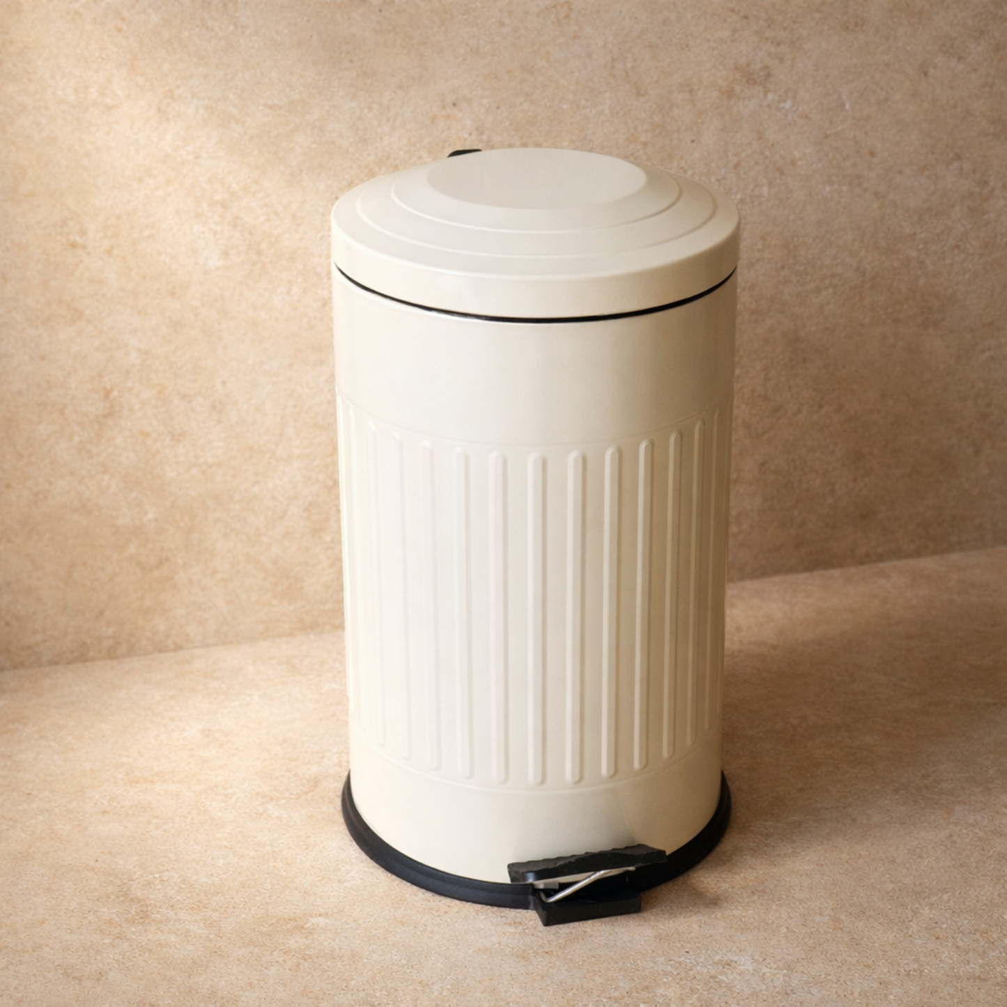 ZRA Vintage Çop Kovası 16 Litre Krem