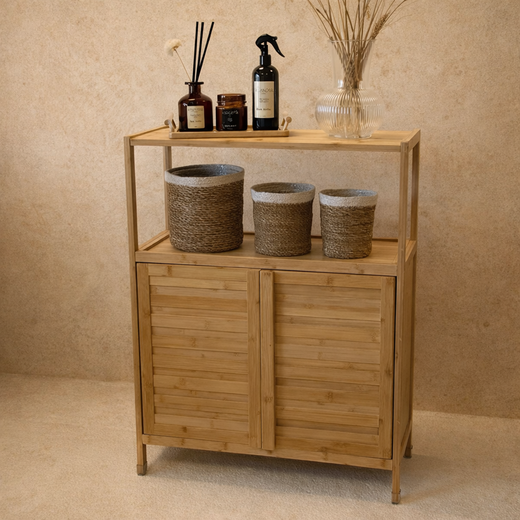 Miena Çok Amaçlı Bambu Dolap 63x27x85 cm