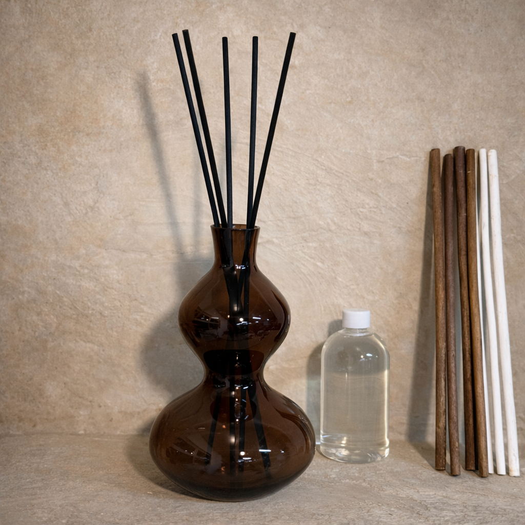 Dekoratif Büyük Boy Cam Oda Kokusu 500 ml Ebony Rose Kokulu KOD:1521