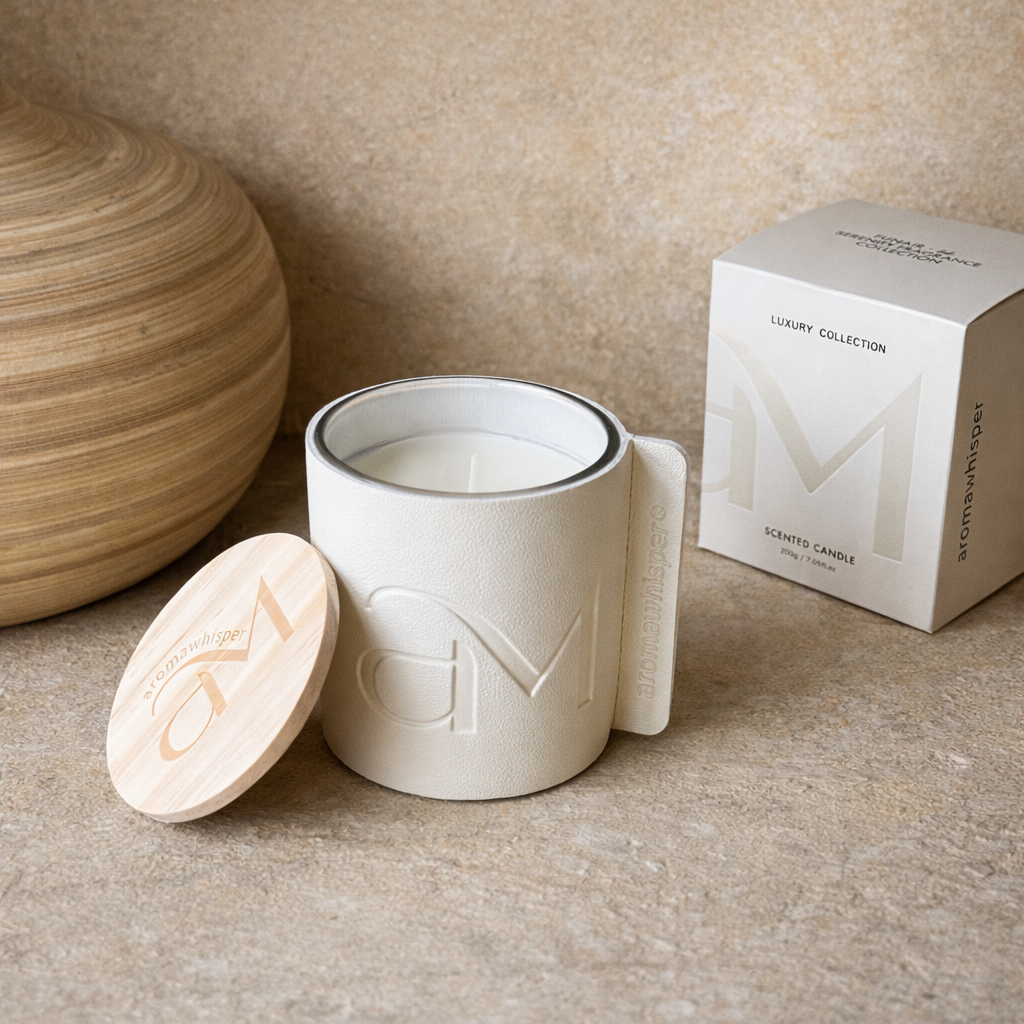 Candle Cam Bardak Deri Detaylı Mum Bergamot Kokulu KOD:1517