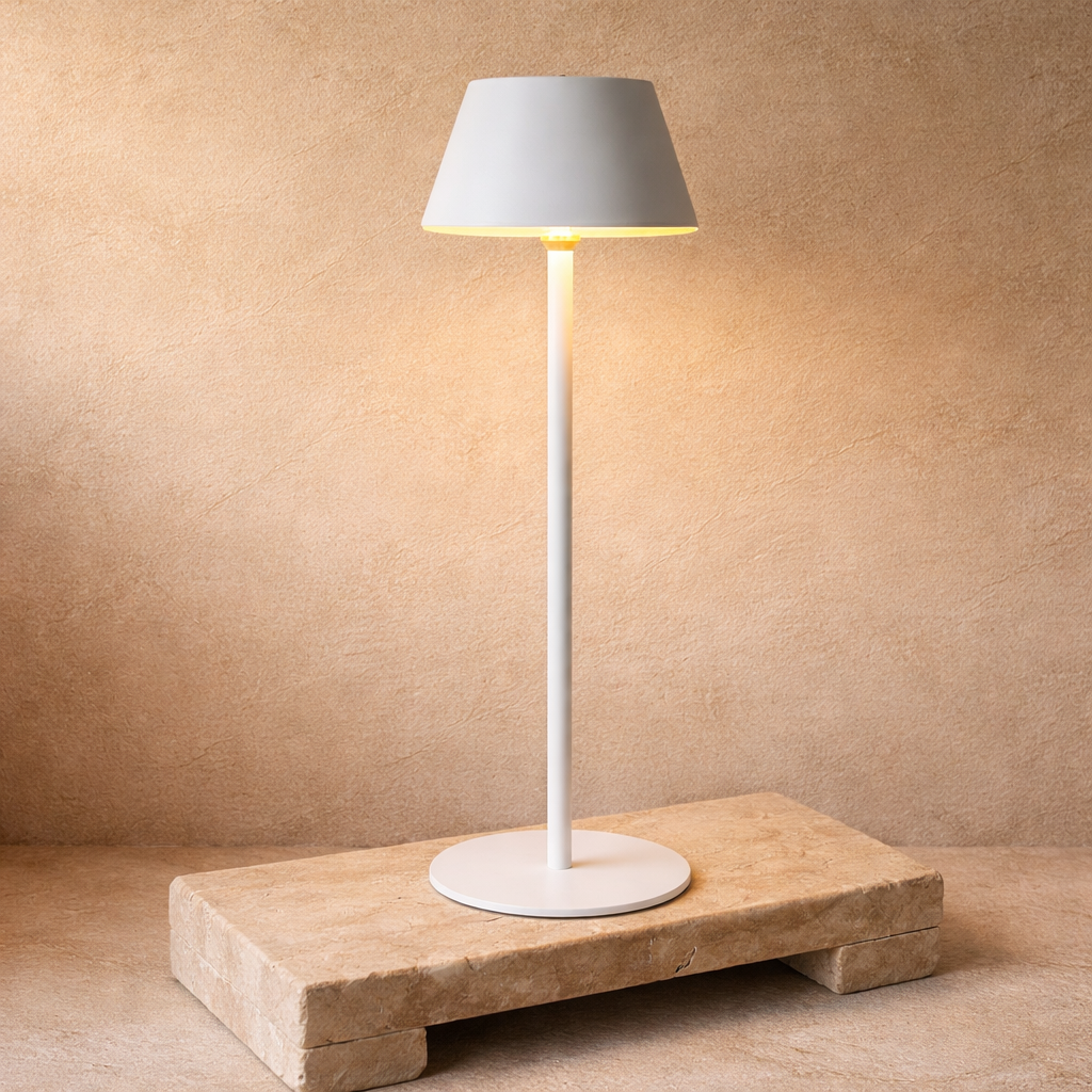 Marina Şarjlı Masa Lambası Beyaz 32 cm