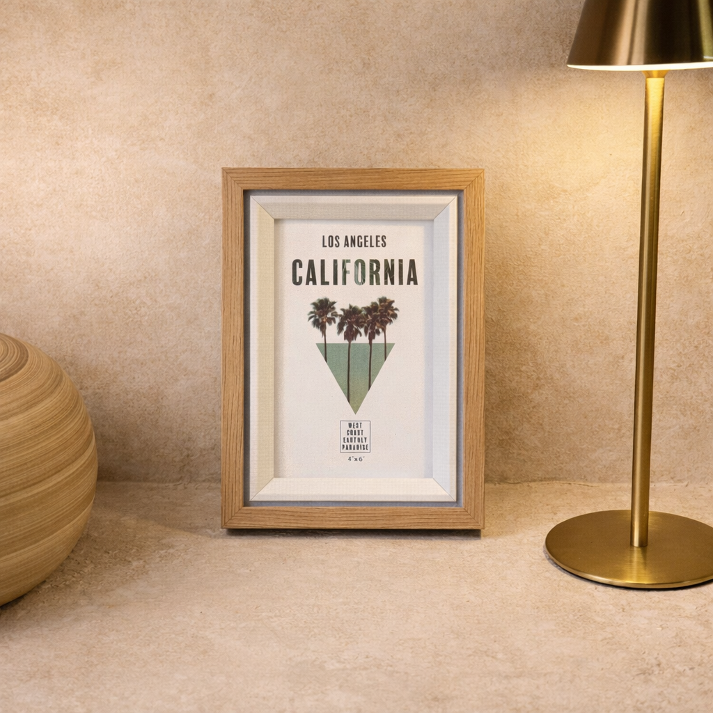 California Ahşap Çerçeve 20x15 cm