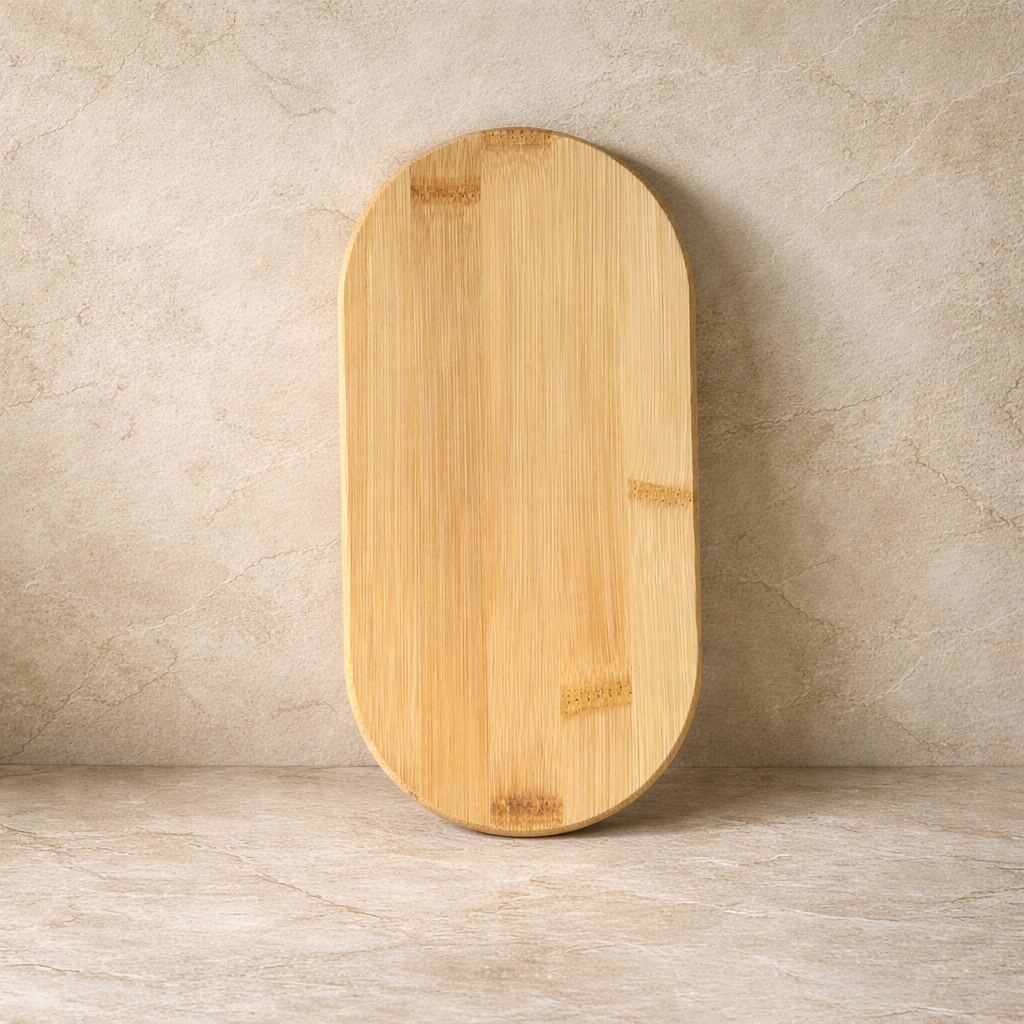 Molino Top Ayaklı Oval Bambu Sunumluk