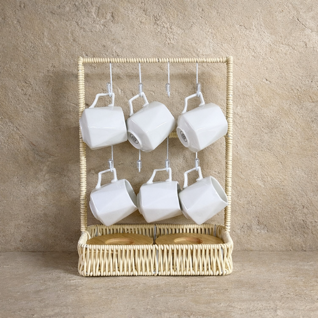 Evanev Rattan Fincan Askı Standı Naturel KOD:30481