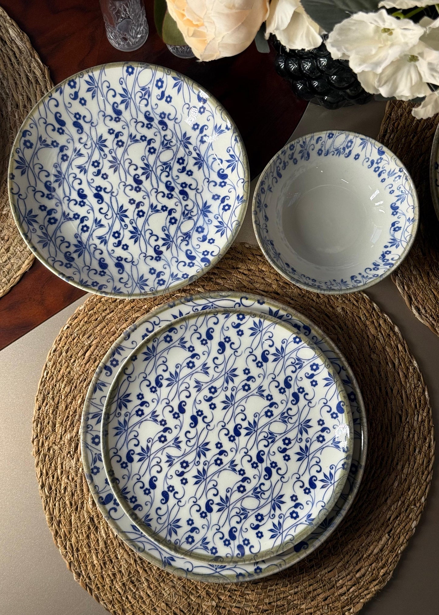 Bluelady 24 Parça Porselen Yemek Takımı 6 Kişilik