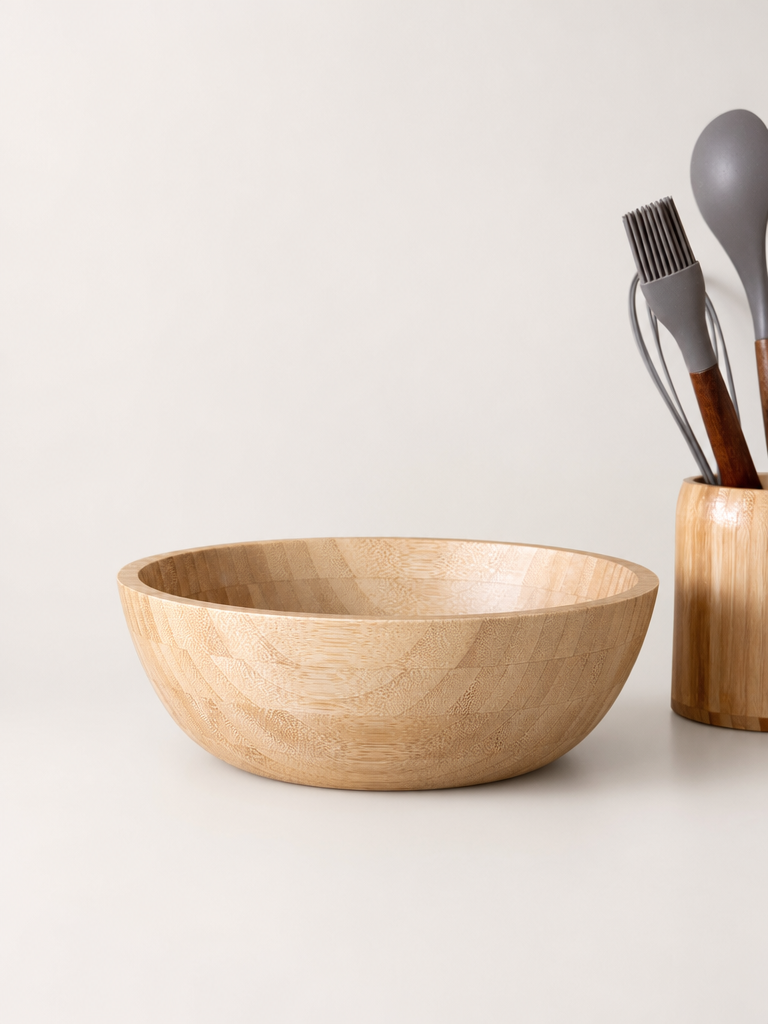 Bambu Büyük Boy Salata Kasesi Karıştırma Kabı  25 cm KOD:41211