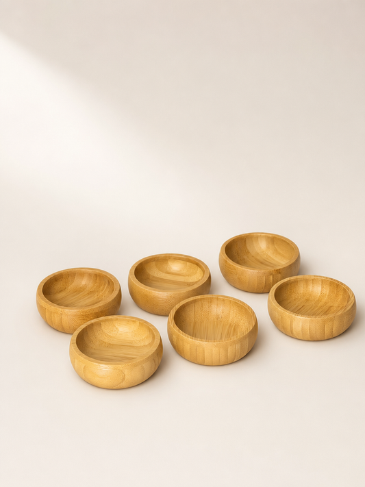 Bambu Çerezlik 6 Adet 10 Cm