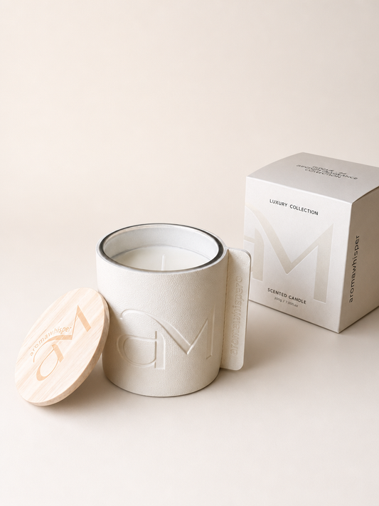 Candle Cam Bardak Deri Detaylı Mum Bergamot Kokulu KOD:1517