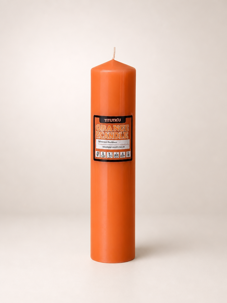 Candle Baton Uzun Mum 25 CM Orange