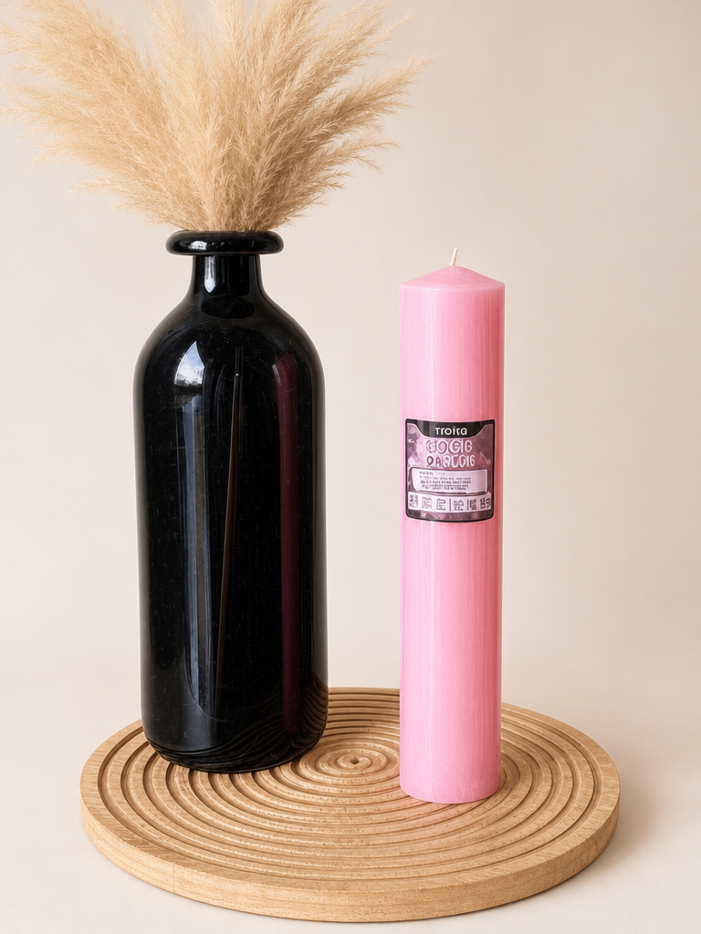 Candle Baton Uzun Mum 25 CM Rose