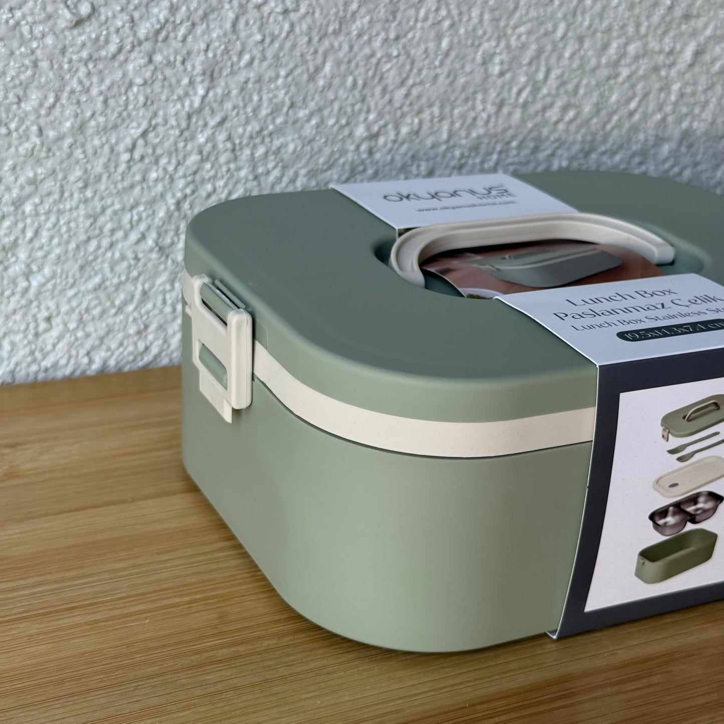 Okyanus Lunch Box Paslanmaz Çelik Yeşil 19,5x14,3x7,4 CM