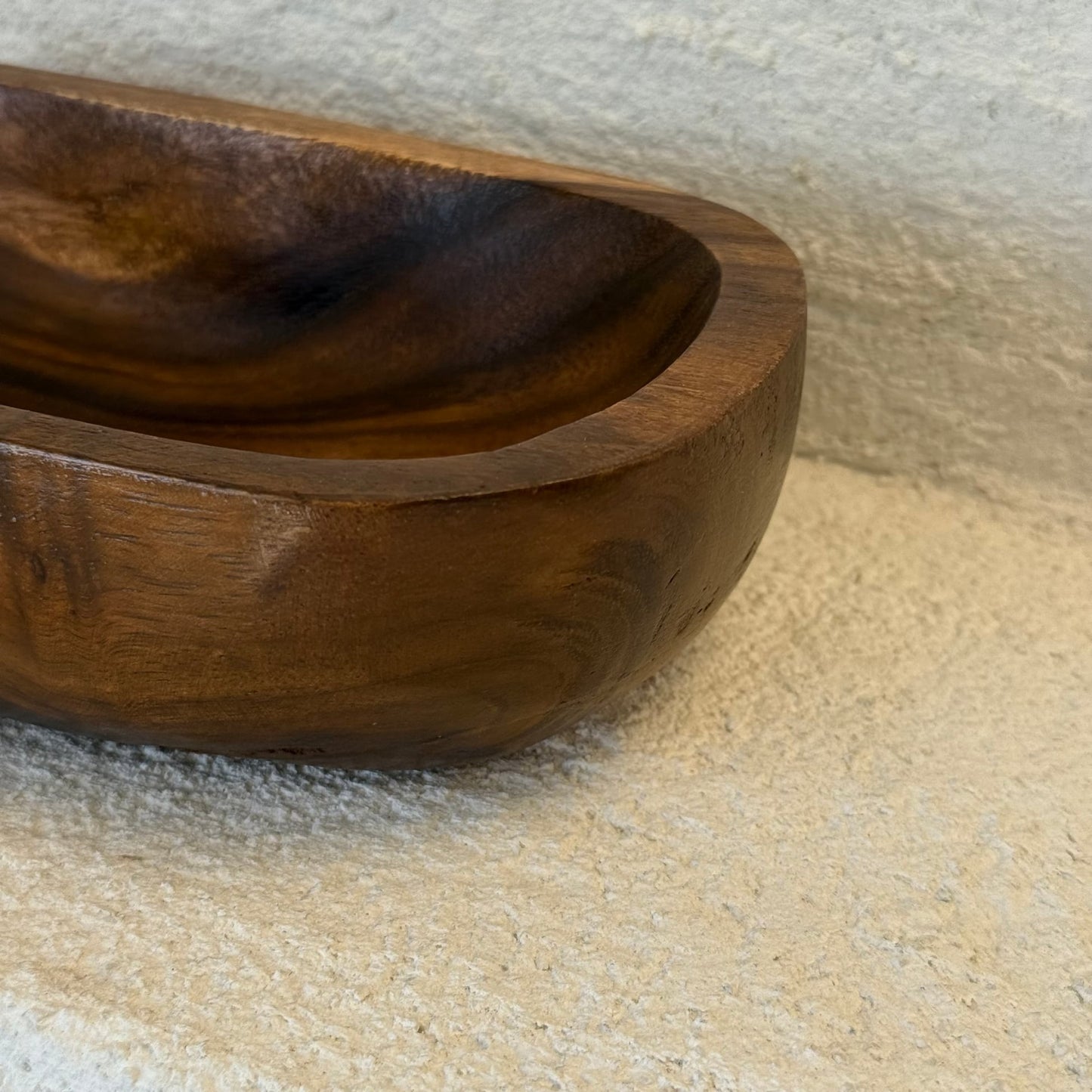 Mars Oval Kalın Akasya Ağacı Sunumluk Kase 23,5x13 cm