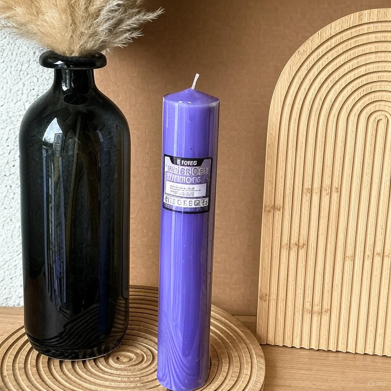 Candle Baton Uzun Mum 25 CM Lavanta