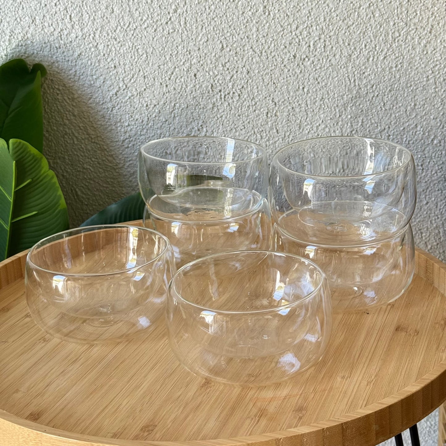 ZBERN Çift Çidarlı Borosilikar Kase Set 6 Adet 350 ml