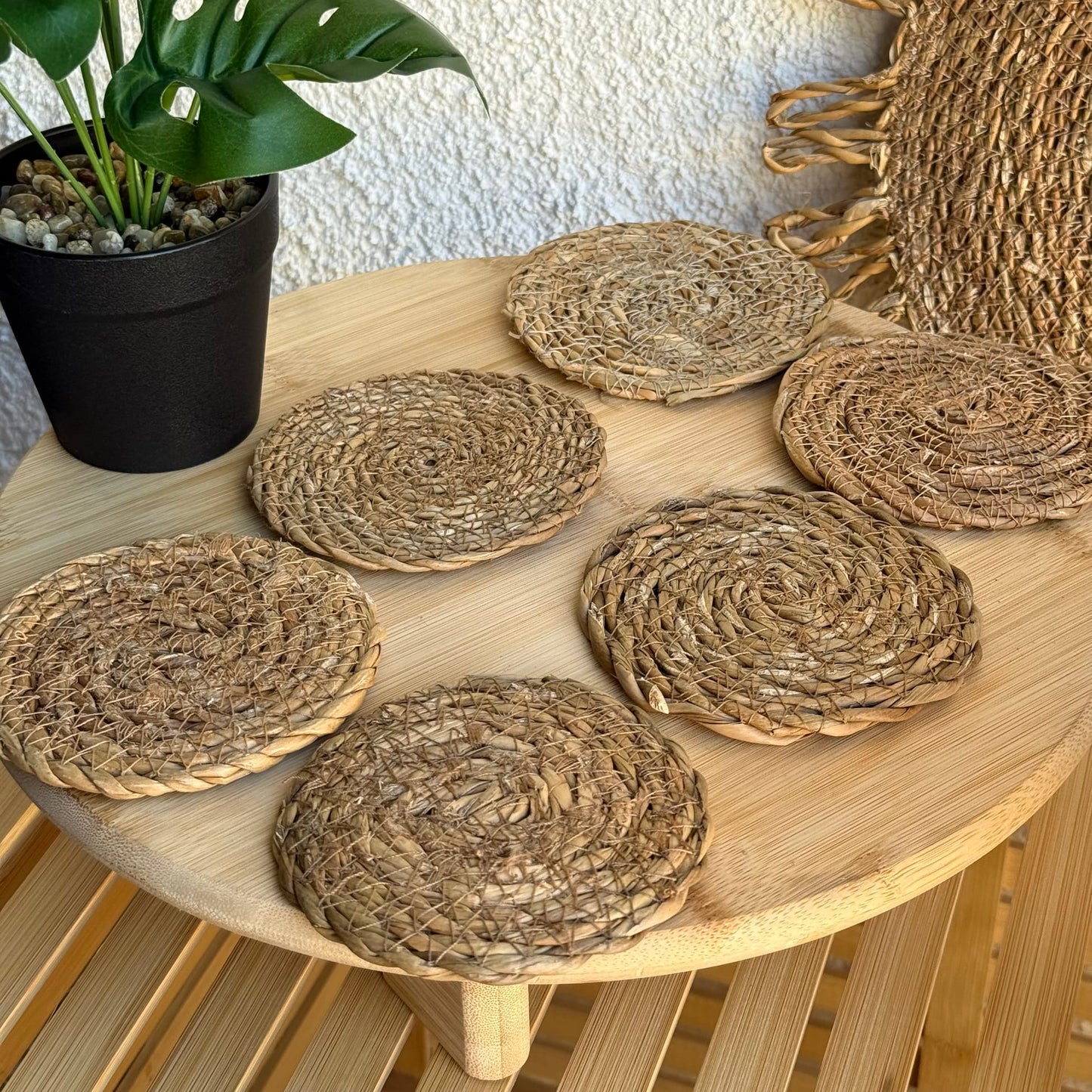 Lora Hasır Bardak Altlığı Set 6 Adet KOD:16401