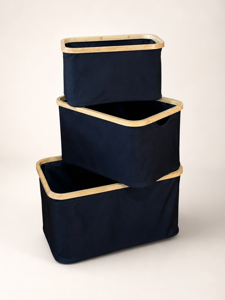 Lalezar Bambu Tutmalı 3 Boy Organizer Seti Siyah KOD:8017-16-15