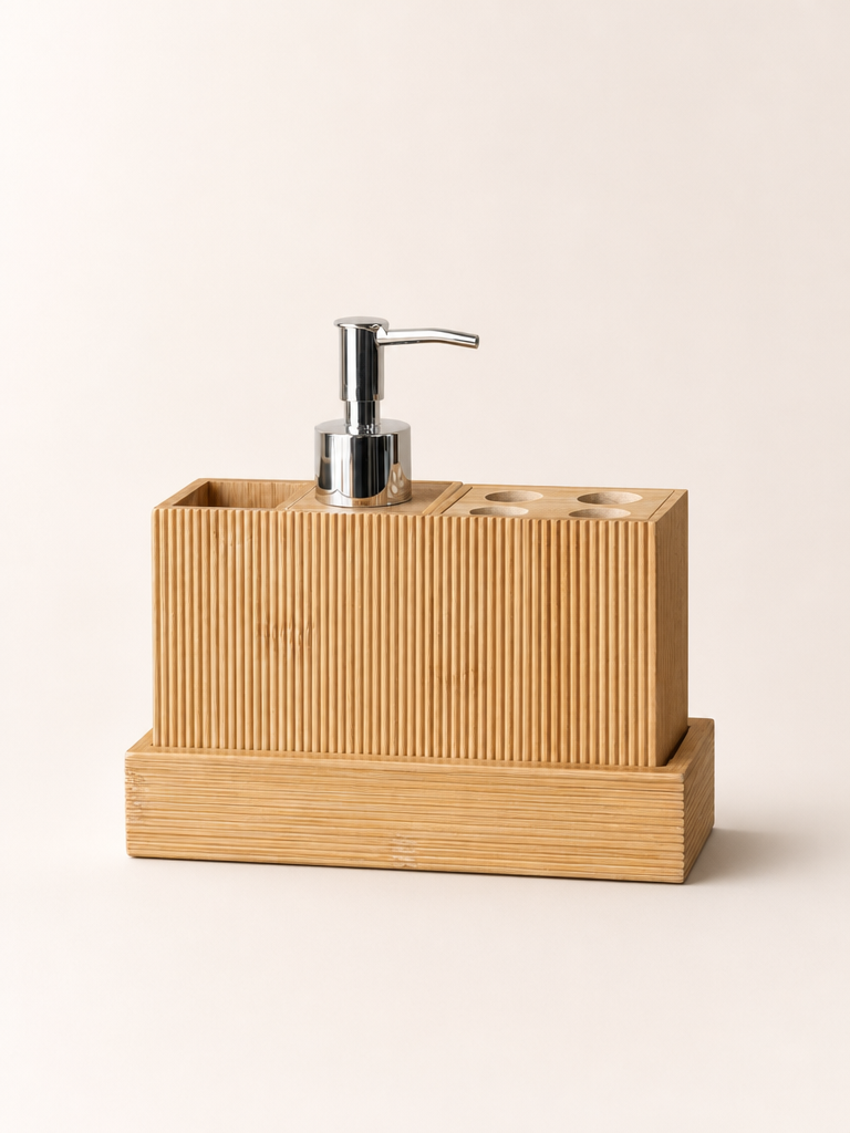 Lena Bambu Banyo Seti 4 Parça KOD:6709